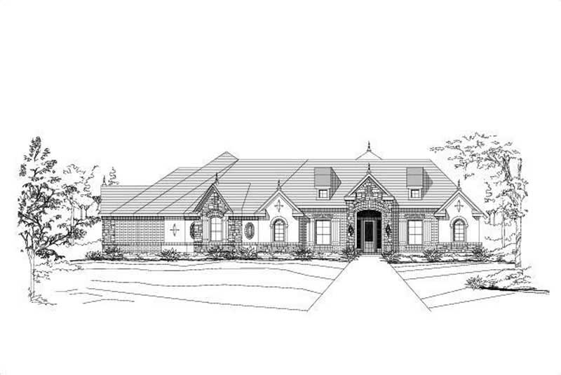 4-Bedroom, 3706 Sq Ft Country Home Plan - 156-2464 - Main Exterior