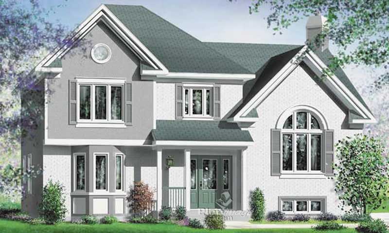 3-Bedroom, 1077 Sq Ft Multi-Unit House Plan - 157-1036 - Front Exterior