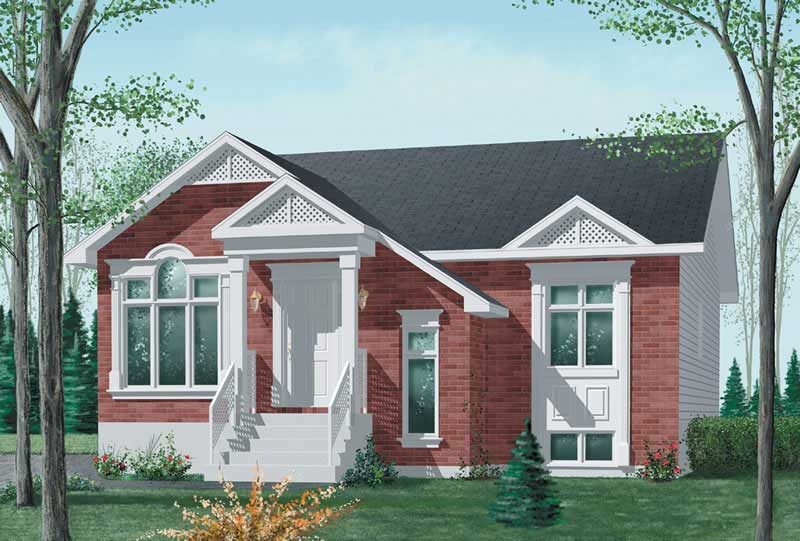 3-Bedroom, 1178 Sq Ft Bungalow Home Plan - 157-1060 - Main Exterior
