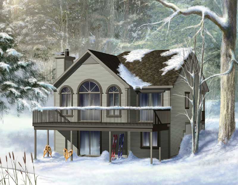 2-Bedroom, 992 Sq Ft Country House Plan - 157-1071 - Front Exterior