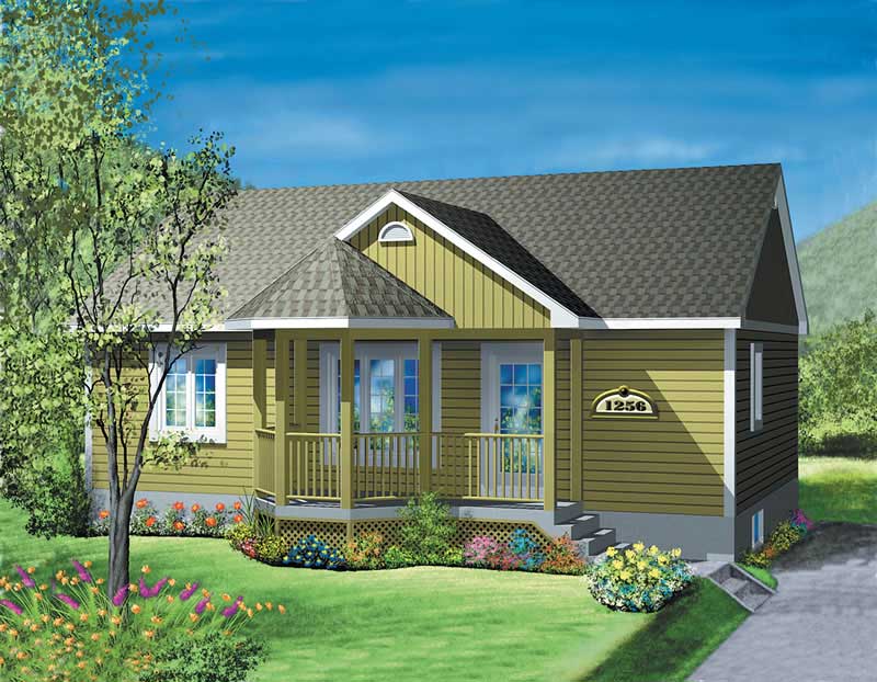 2-Bedroom, 900 Sq Ft Ranch Home Plan - 157-1113 - Main Exterior