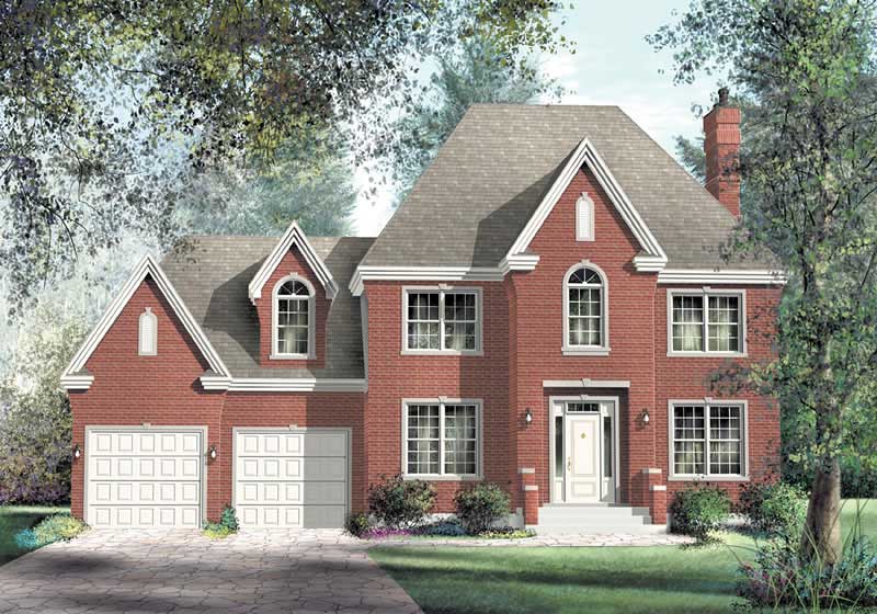 4-Bedroom, 2535 Sq Ft European Home Plan - 157-1121 - Main Exterior