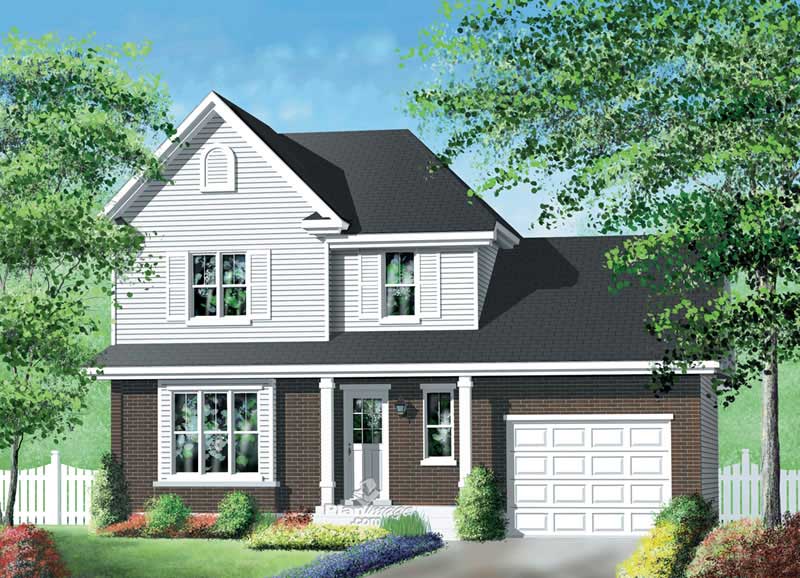 2-Bedroom, 1142 Sq Ft Contemporary Home Plan - 157-1137 - Main Exterior
