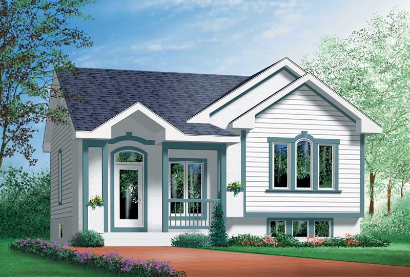 2-Bedroom, 886 Sq Ft Ranch Home Plan - 157-1155 - Main Exterior