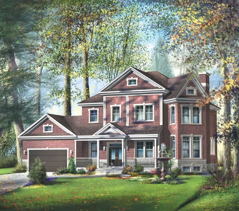 5-Bedroom, 3348 Sq Ft European Home Plan - 157-1182 - Main Exterior