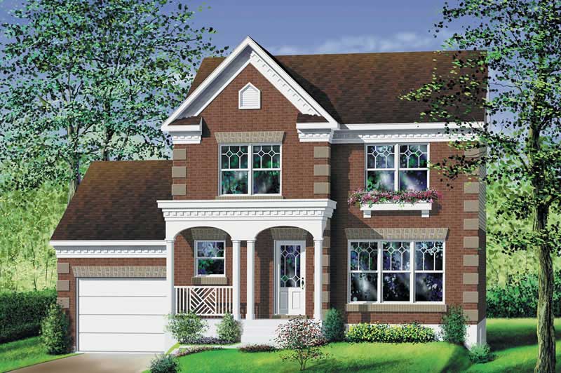 3-Bedroom, 1395 Sq Ft Multi-Level House Plan - 157-1186 - Front Exterior