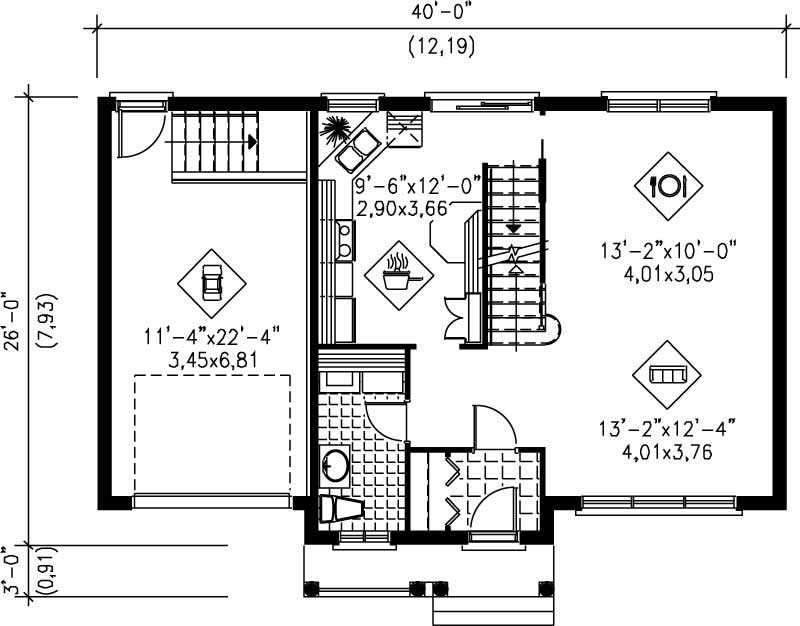 Multi-Level House Plans - Home Design PI-20388 # 12914