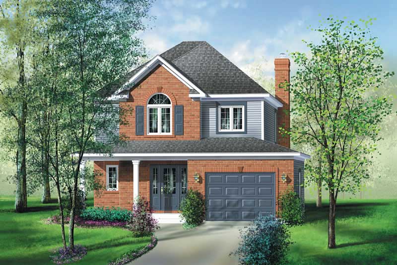 3-Bedroom, 1570 Sq Ft Multi-Level Home Plan - 157-1190 - Main Exterior