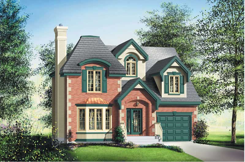 3-Bedroom, 1915 Sq Ft European Home Plan - 157-1229 - Main Exterior
