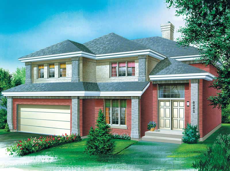 4-Bedroom, 3476 Sq Ft Craftsman Home Plan - 157-1247 - Main Exterior