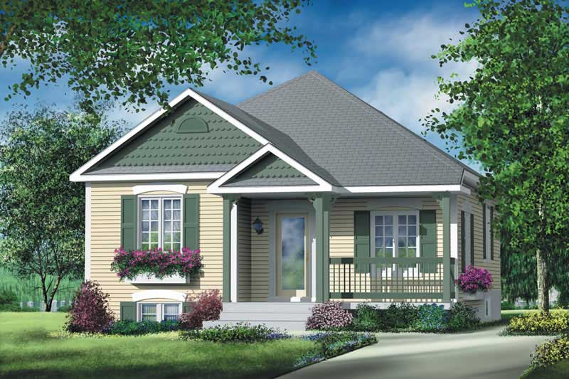 2-Bedroom, 892 Sq Ft Bungalow Home Plan - 157-1254 - Main Exterior