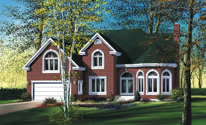 3-Bedroom, 2242 Sq Ft Multi-Level Home Plan - 157-1256 - Main Exterior
