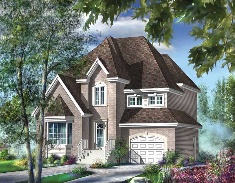3-Bedroom, 2025 Sq Ft European House Plan - 157-1262 - Front Exterior