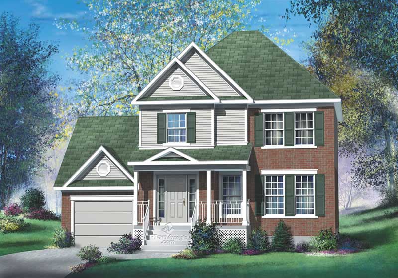 3-Bedroom, 1393 Sq Ft Multi-Level Home Plan - 157-1289 - Main Exterior