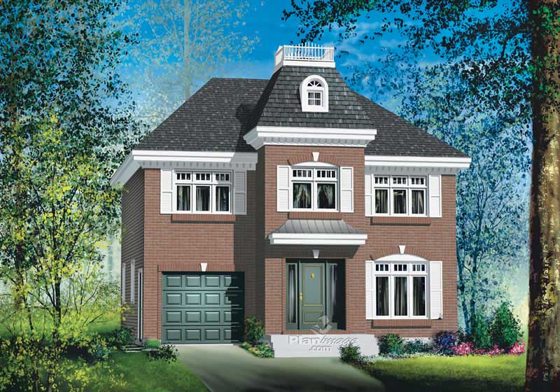 3-Bedroom, 1657 Sq Ft European Home Plan - 157-1307 - Main Exterior