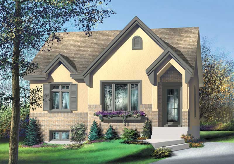 2-Bedroom, 924 Sq Ft Bungalow Home Plan - 157-1341 - Main Exterior