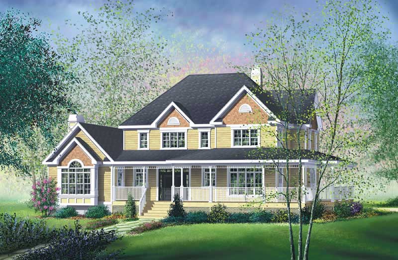4-Bedroom, 3475 Sq Ft Multi-Level House Plan - 157-1386 - Front Exterior