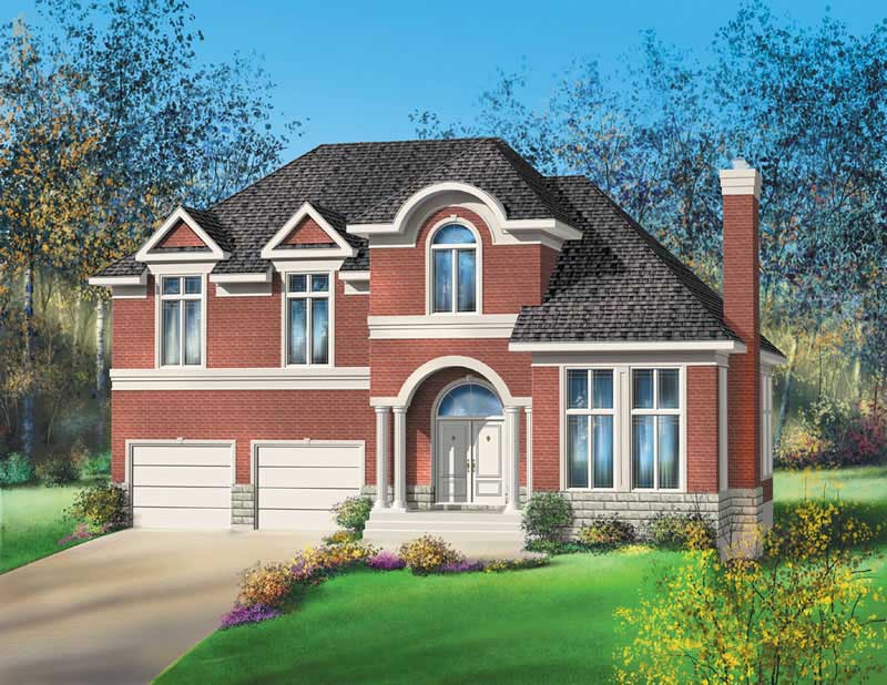 3-Bedroom, 2994 Sq Ft Multi-Level Home Plan - 157-1445 - Main Exterior