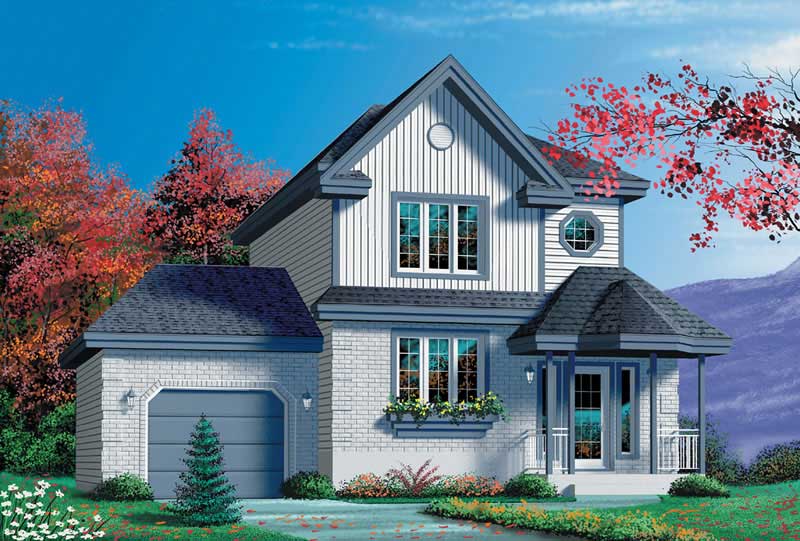 3-Bedroom, 1216 Sq Ft Craftsman House Plan - 157-1472 - Front Exterior