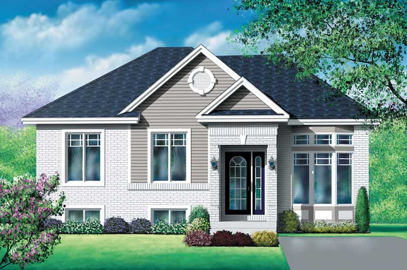 4-Bedroom, 1316 Sq Ft Bungalow Home Plan - 157-1495 - Main Exterior