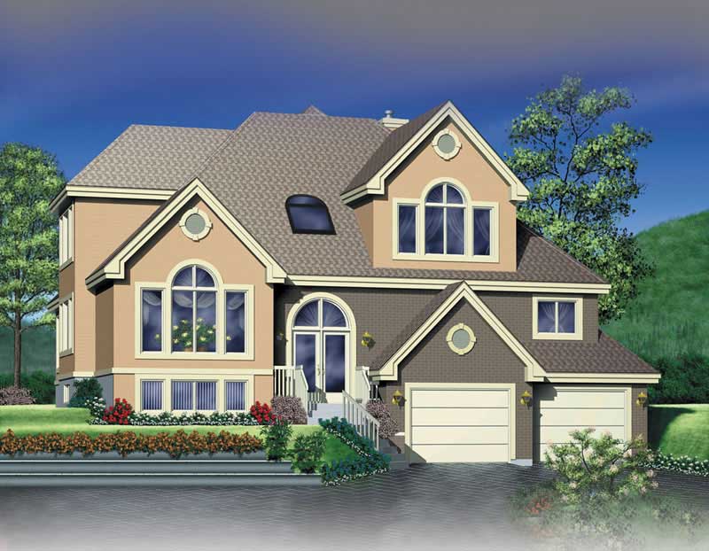 5-Bedroom, 2935 Sq Ft European House Plan - 157-1496 - Front Exterior