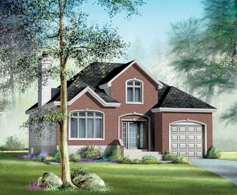 1-Bedroom, 1274 Sq Ft Craftsman House Plan - 157-1497 - Front Exterior