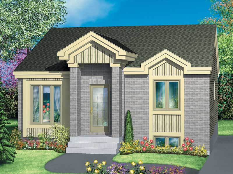 2-Bedroom, 814 Sq Ft Bungalow Home Plan - 157-1519 - Main Exterior