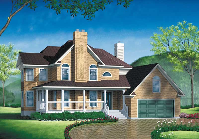 4-Bedroom, 2799 Sq Ft House Plan - 157-1522 - Front Exterior