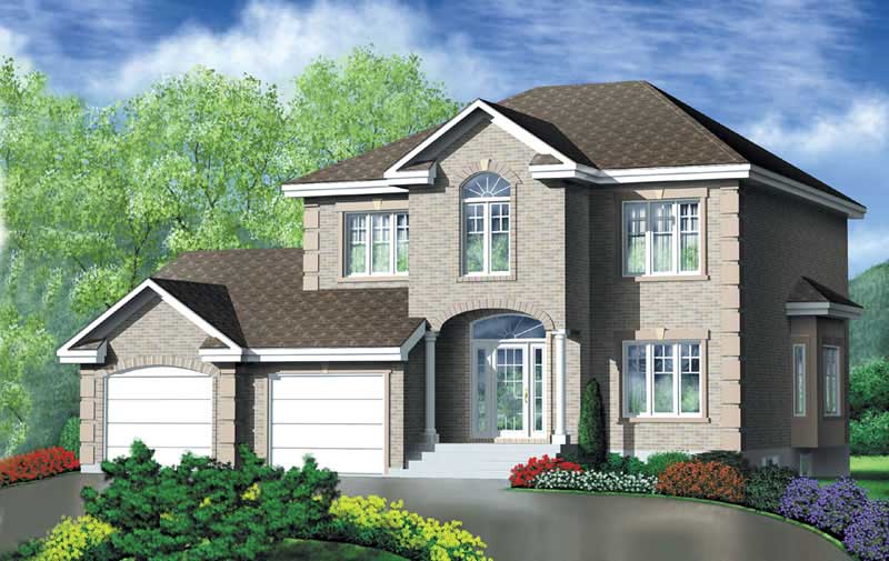 3-Bedroom, 2365 Sq Ft European House Plan - 157-1546 - Front Exterior
