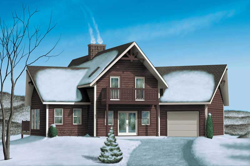 3-Bedroom, 2002 Sq Ft Country House Plan - 157-1630 - Front Exterior