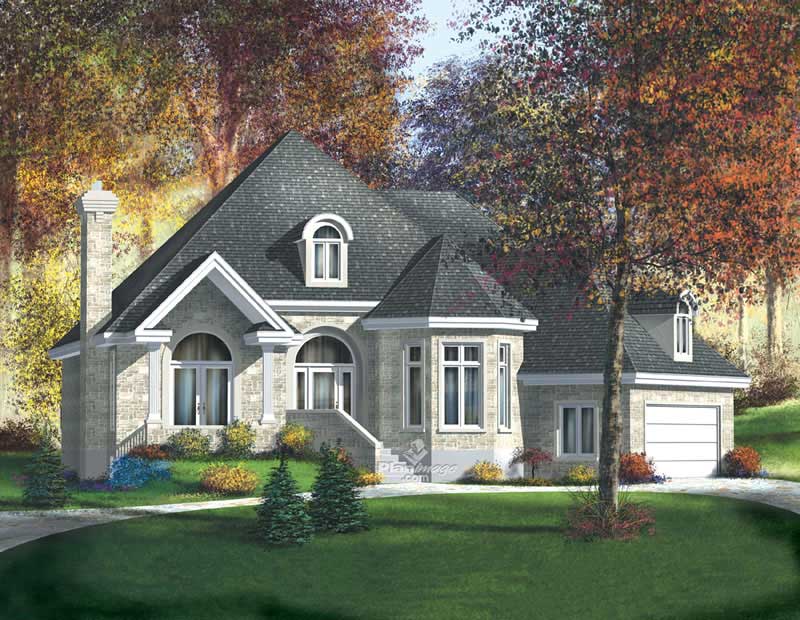 3-Bedroom, 2094 Sq Ft European Home Plan - 157-1656 - Main Exterior