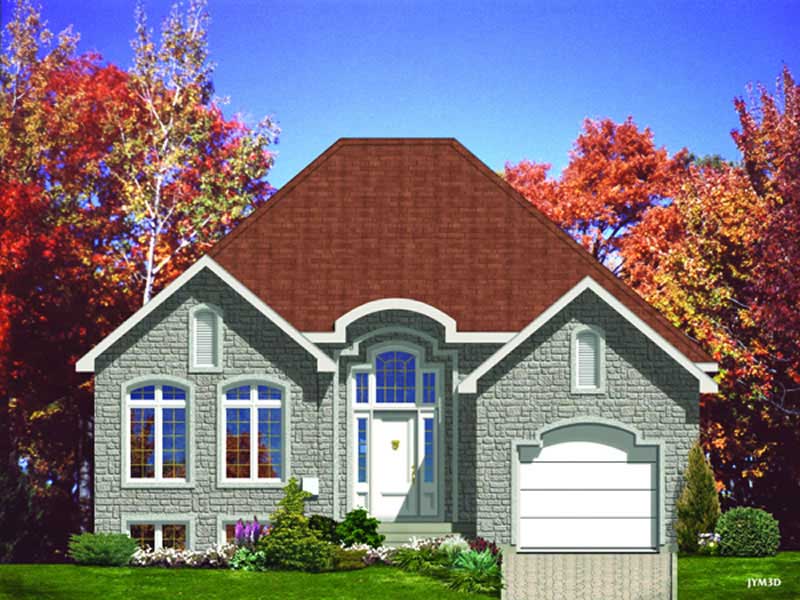 2-Bedroom, 1184 Sq Ft Bungalow House Plan - 158-1000 - Front Exterior