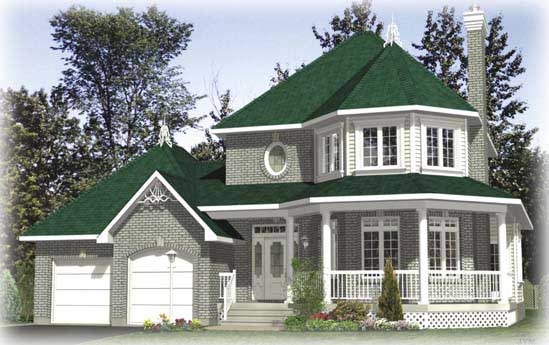 3-Bedroom, 1818 Sq Ft Country House Plan - 158-1002 - Front Exterior
