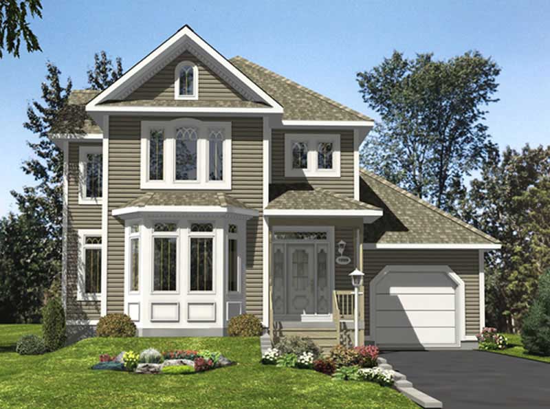 3-Bedroom, 1788 Sq Ft Country Home Plan - 158-1005 - Main Exterior