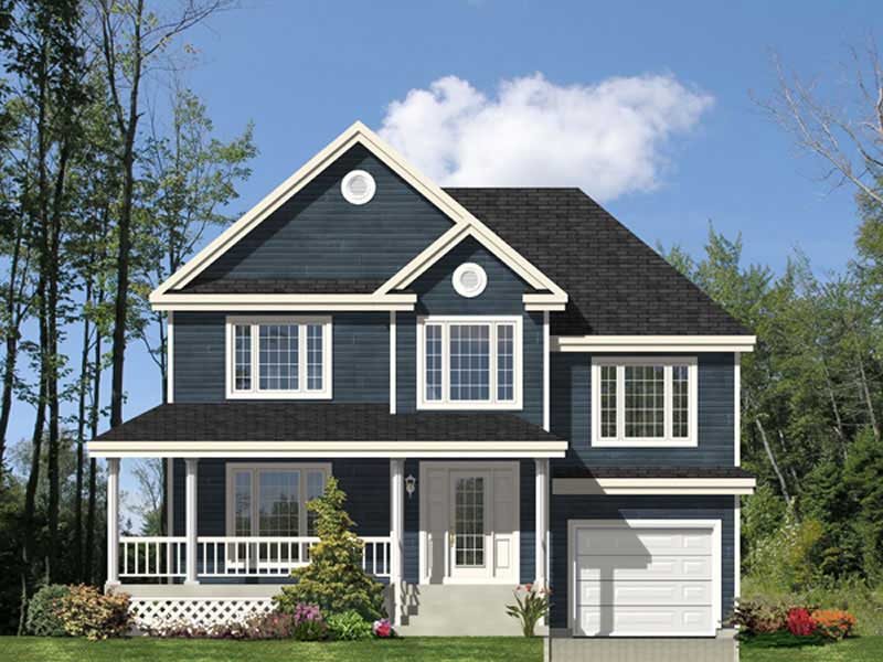 3-Bedroom, 1724 Sq Ft Country House Plan - 158-1009 - Front Exterior