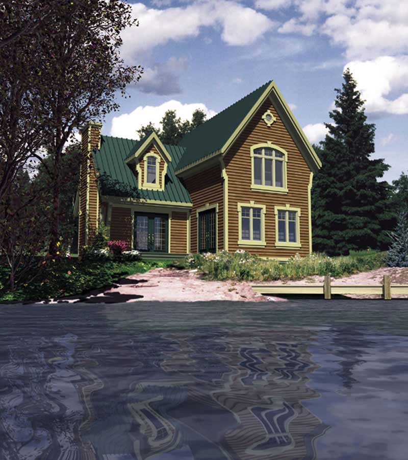 2-Bedroom, 1120 Sq Ft Country House Plan - 158-1046 - Front Exterior