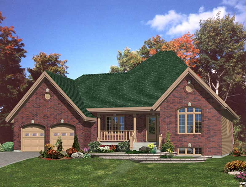 2-Bedroom, 1508 Sq Ft Country Home Plan - 158-1065 - Main Exterior