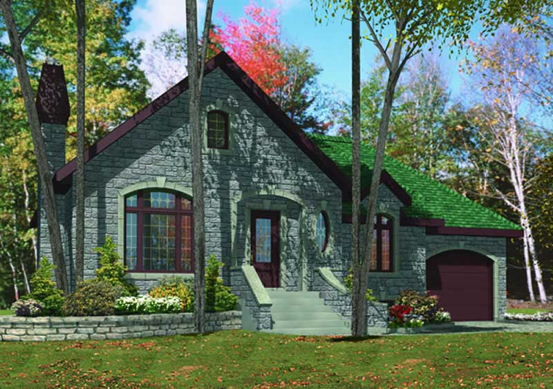 3-Bedroom, 1214 Sq Ft Bungalow Home Plan - 158-1130 - Main Exterior
