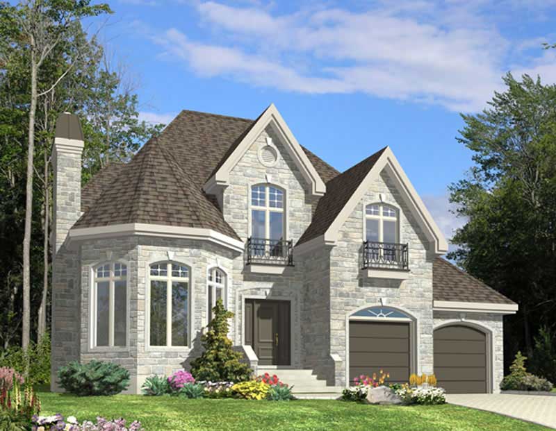 3-Bedroom, 2205 Sq Ft European Home Plan - 158-1142 - Main Exterior