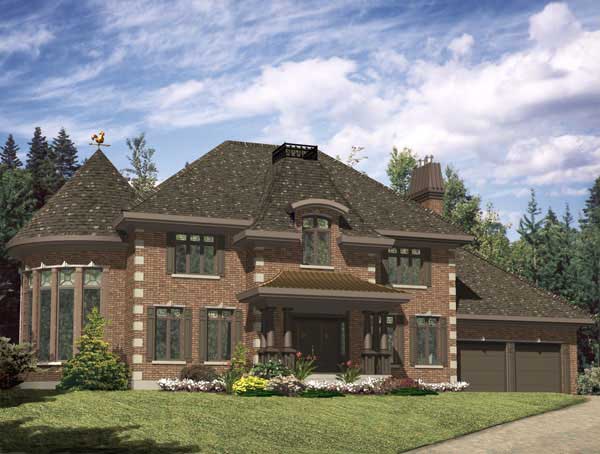 4-Bedroom, 2646 Sq Ft European Home Plan - 158-1165 - Main Exterior