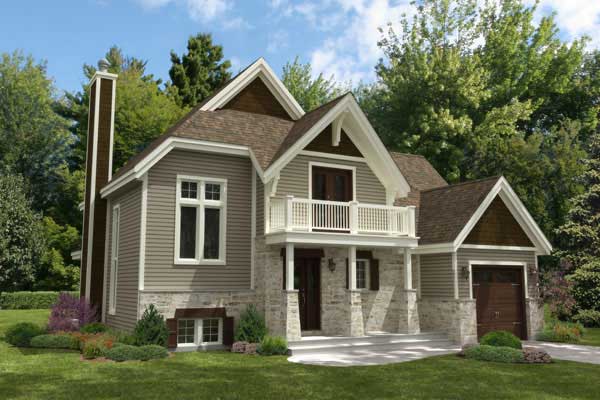 4-Bedroom, 1888 Sq Ft Contemporary House Plan - 158-1188 - Front Exterior