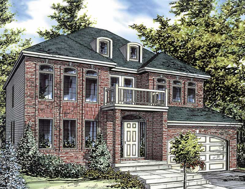 4-Bedroom, 2409 Sq Ft European Home Plan - 158-1213 - Main Exterior