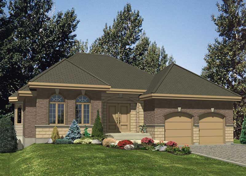 3-Bedroom, 1545 Sq Ft Bungalow Home Plan - 158-1227 - Main Exterior