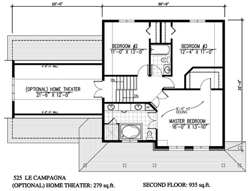 SECOND LEVEL FLOOR PLAN