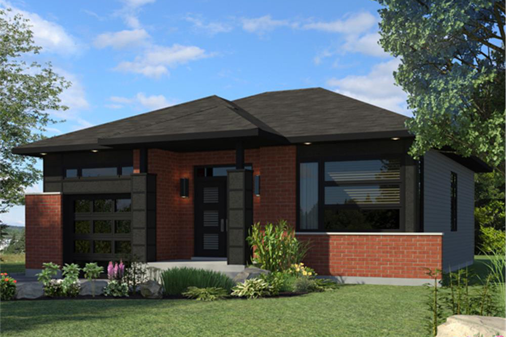 2-Bedroom, 985 Sq Ft Contemporary House Plan - 158-1269 - Front Exterior