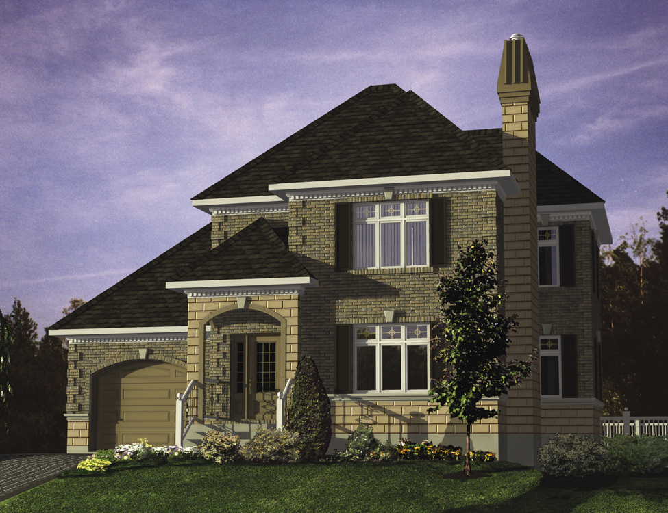 3-Bedroom, 1645 Sq Ft Mediterranean House Plan - 158-1293 - Front Exterior