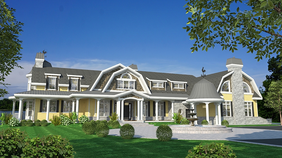 6-Bedroom, 8277 Sq Ft Cottage Home Plan - 158-1296 - Main Exterior