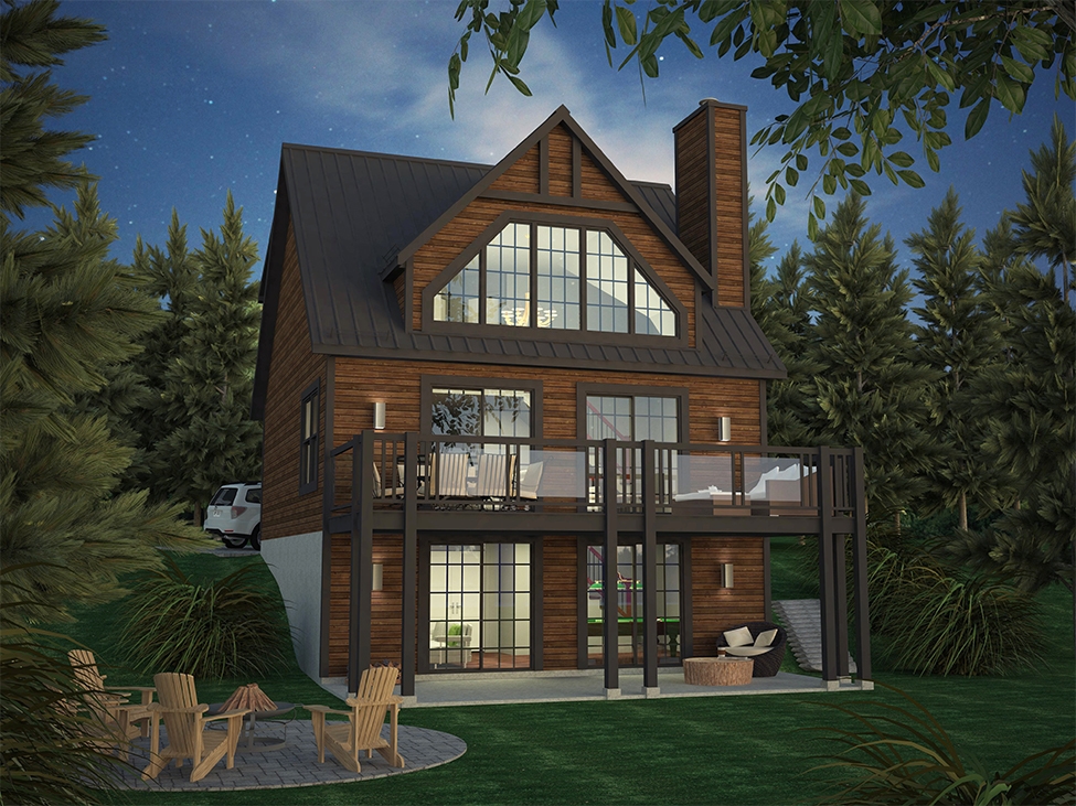 5-Bedroom, 1228 Sq Ft Cottage House Plan - 158-1317 - Front Exterior