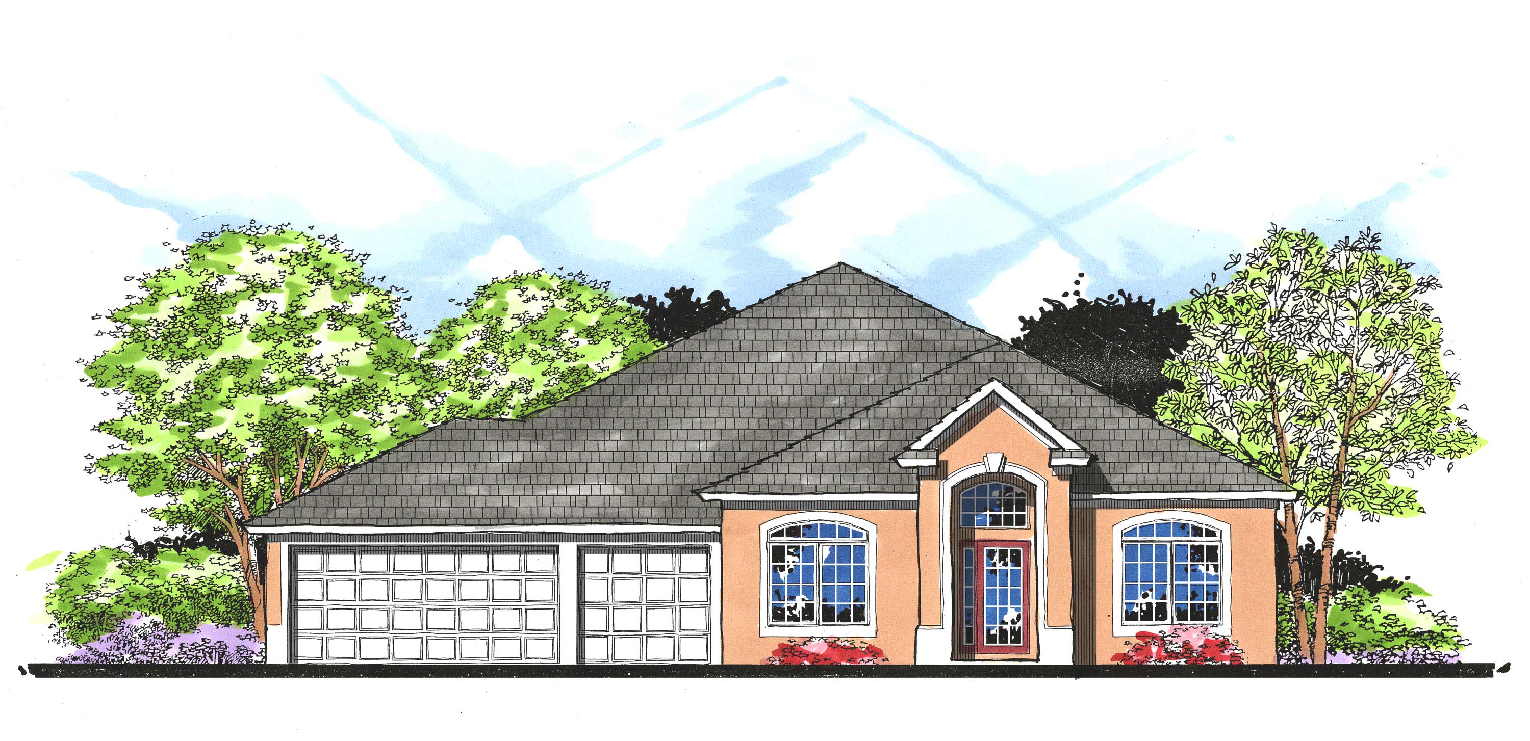 4-Bedroom, 2390 Sq Ft Mediterranean Home Plan - 159-1006 - Main Exterior