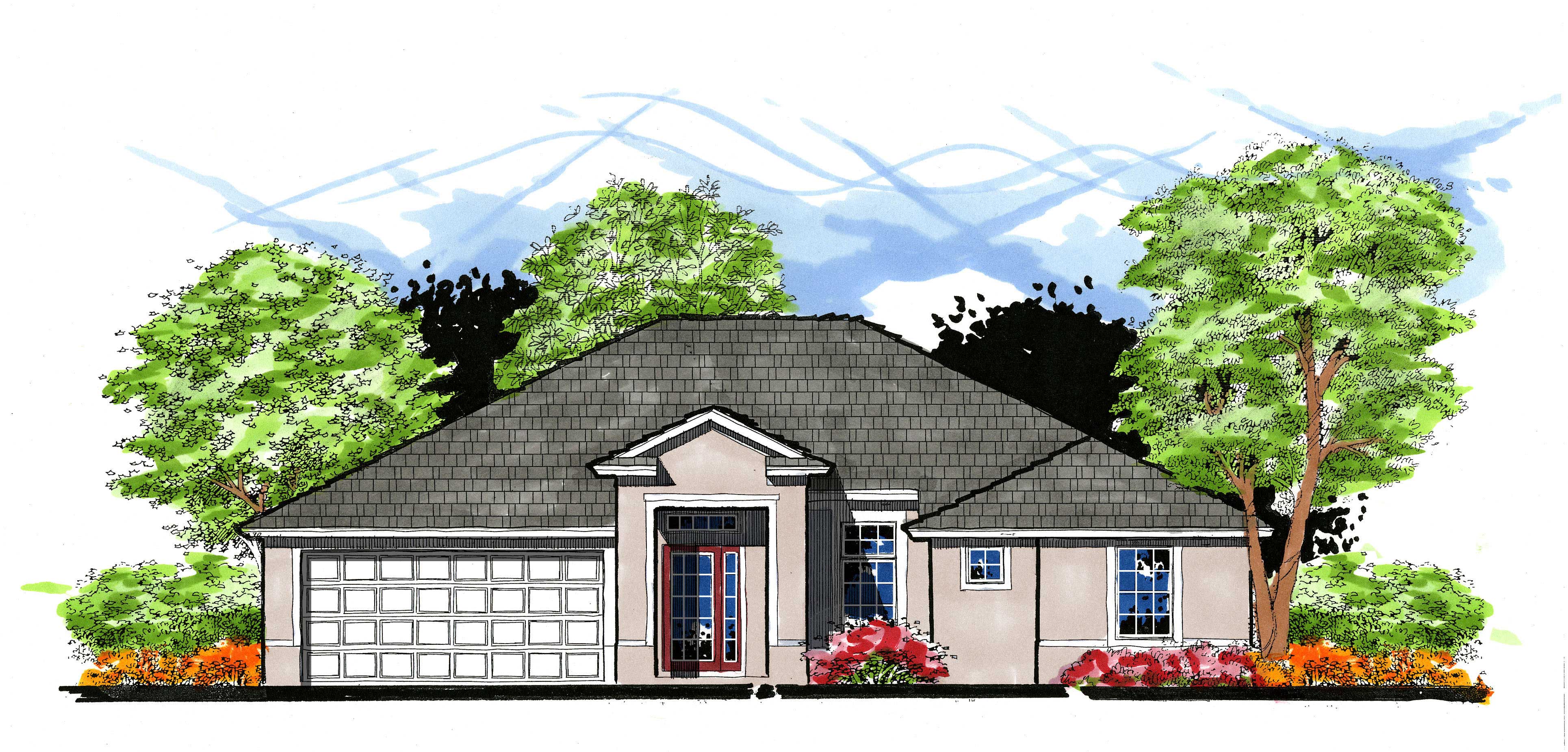 3-Bedroom, 1492 Sq Ft European House Plan - 159-1018 - Front Exterior
